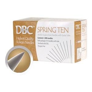 DBC Spring Ten Acupuncture Needle .25x40mm Silver Safety 1000/Bx