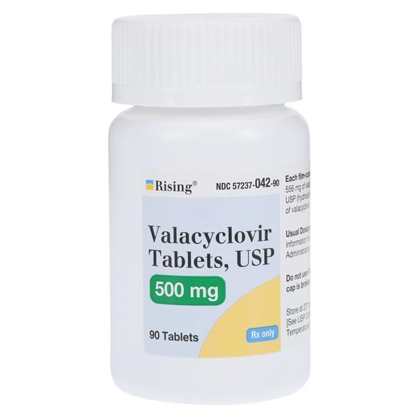 Valacyclovir HCl Tablets 500mg Bottle 90/Bottle Each