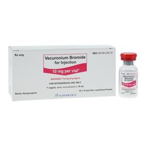 Vecuronium Bromide Injection 10mg/Vl Vial 10mL 10/Package