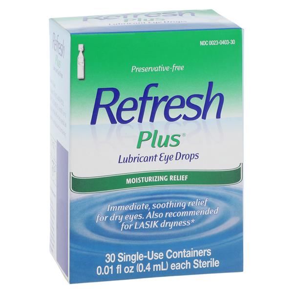 Refresh Plus Eye Lubricant Drops 0.1oz Single-Use 30/Bx, 24 BX/CA