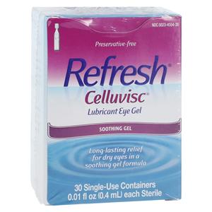 Refresh Celluvisc Eye Lubricant Gel 0.4mL Singles 30/Box, 24 BX/C...