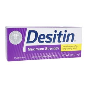 Desitin Diaper Rash Paste Zinc Oxide PrbnFr Bby Disposable Unsx Max Str 4oz/Ea