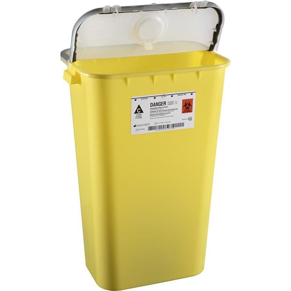 Sharps Container 11gal Yellow 22-1/2x16-1/2x11-13/16" Ld Plstc 6/Ca