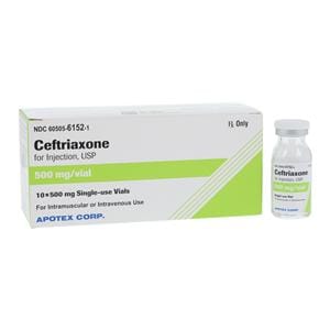 Ceftriaxone Sodium Injection 500mg/vl Powder SDV 10/Bx