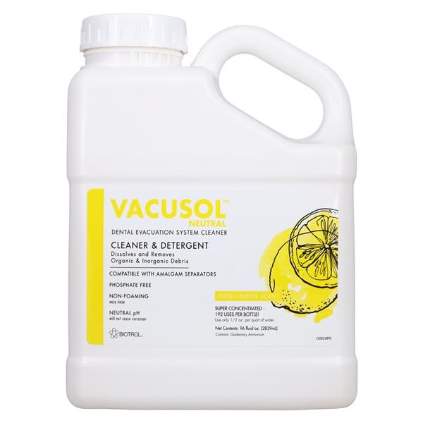 Vacusol Neutral Evacuation System Cleaner Cleaner Bottle 96 oz Ea