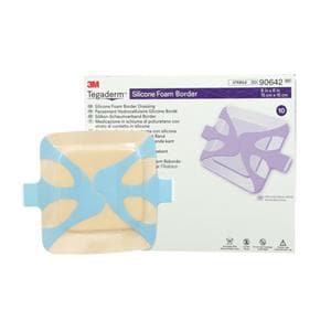 Tegaderm Silicone/Foam Foam Dressing 6x6" Sterile Square Tan