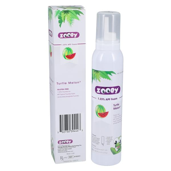 Zooby Fluoride Foam 1.23% APF Turtle Melon 4.4oz/Bt