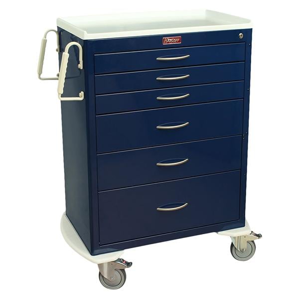 M-Series Medical Cart 5" Caster (6) Drawer Key Lock