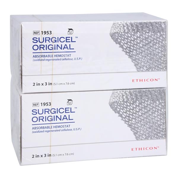 Surgicel Original Hemostatic Oxidized Regenerated Cellulose Agent 2x3