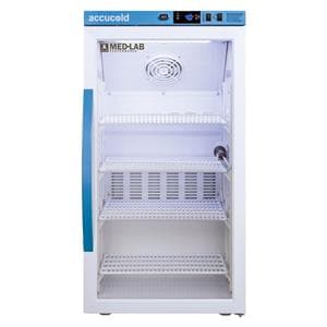 Accucold Performance Series Laboratory Refrigerator 3 Cu Ft Gls Dr 2 to 10C Ea