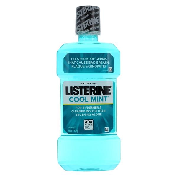 Listerine Mouthwash Antiseptic 500 mL Cool Mint 16.9ozBt, 6 BT/CA