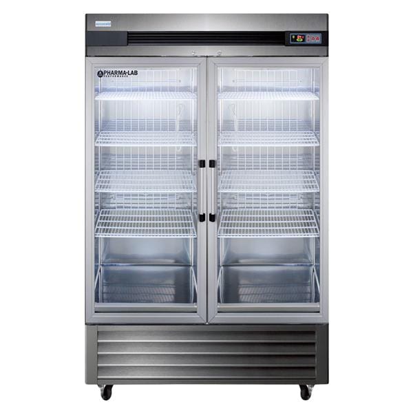 Accucold Laboratory Refrigerator 49 Cu Ft 2 Glass Doors 2 to 10C Ea