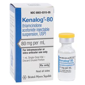 Kenalog 80 Injection 80mg/mL SDV 1mL Each