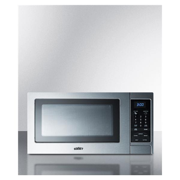 Compact Cooking Microwave Brushed Silver Stainless Steel 14.25x18.88x11" Ea