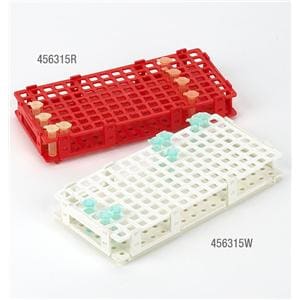 Microcentrifuge Tube Rack 1.5-2.0mL 128 Place White Ea