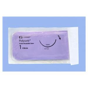 Polysorb Suture 1 30" Glycolide/Lactide Braid GS-22 Undyed 36/Ca