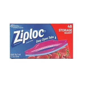 Ziploc Double Zipper Food Bags 1 Quart Clear 9/Ca 432/Ca