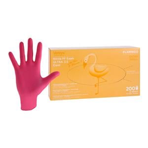 Flamingo Nitrile Exam Gloves X-Small Pink Non-Sterile