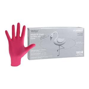 Flamingo Nitrile Exam Gloves X-Large Pink Non-Sterile, 10 BX/CA