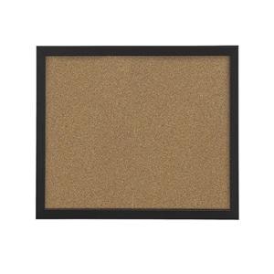 FORAY Cork Board 18x24" Tan Cork Black Décor Frame Ea