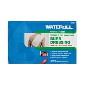 First Responder Gel-Soaked Emergency Burn Wound Dressing 18x8" Sterile White