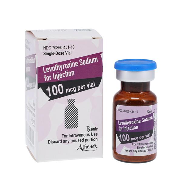 Levothyroxine Sodium Lyophilized Powder Injection 100mcg/vl SDV 5mL Each