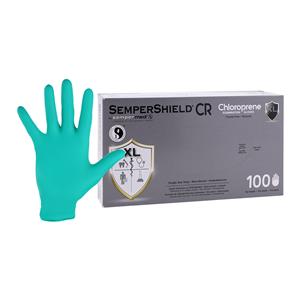 SemperShield Chloroprene Gloves X-Large Green Non-Sterile