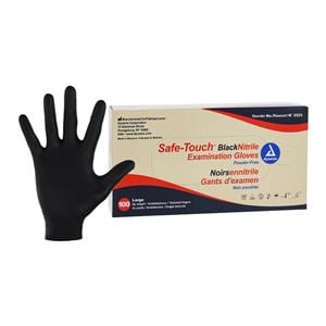 SafeTouch Nitrile Exam Gloves Large Black Non-Sterile, 10 BX/CA