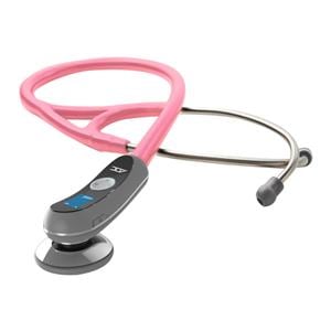 Adscope 658 Electronic Stethoscope Adlt/Chld BCA Mtlc Pnk Double Lumen Tubing Ea