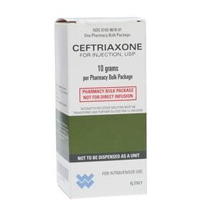 Ceftriaxone Sodium Injection 10gm/vl Powder Pharmacy Bulk Pack Ea