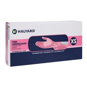 Underguard Nitrile Exam Gloves X-Small Pink Non-Sterile, 10 BX/CA