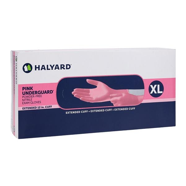 Underguard Nitrile Exam Gloves X-Large Pink Non-Sterile, 10 BX/CA