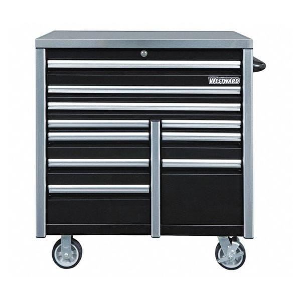 Cabinet Tool Rolling Industrial Premium Black 10 Drawers 42x24x46-3/16  Ea