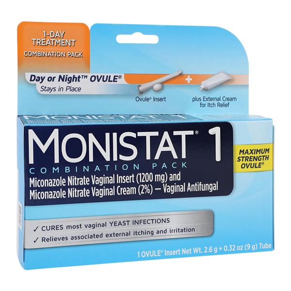 Monistat 1-Day Combo Pack Vaginal Cream 1/Bx, 12 BX/CA