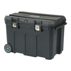 Tool Box 50gal Black 37-1/2x22-3/16x23-1/4" w/Rollers/Groves/Key Ea