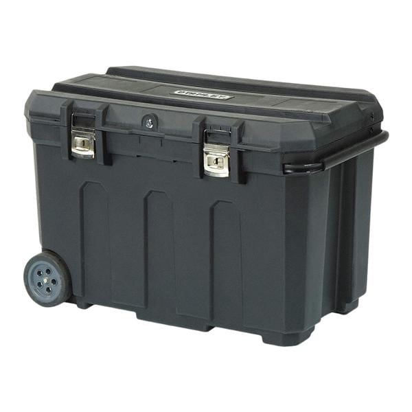 Tool Box 50gal Black 37-1/2x22-3/16x23-1/4" w/Rollers/Groves/Key Ea