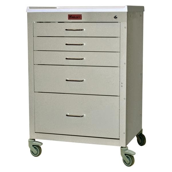 Cart Anesthesia Mini24 3" Caster (5) Drawer Lock Ea