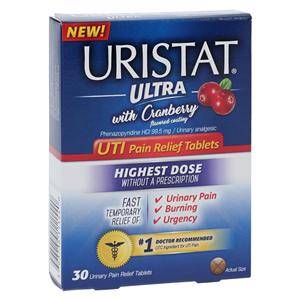 Uristat Tablets Ultra w/Cranberry 30/Bx, 12 BX/CA