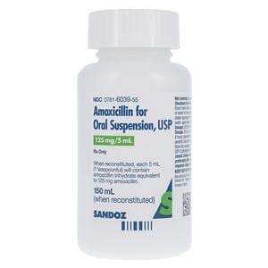 Amoxicillin Oral Suspension 125mg/5mL Fruity Bottle 150mL/Bt