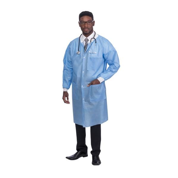 PremierPro Lab Coat 3 Layer SMS Medium Blue 30/Ca