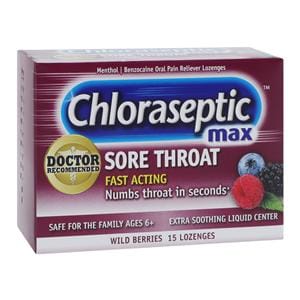 Chloraseptic Lozenges Max Strength Berry 15/Bx, 36 BX/CA