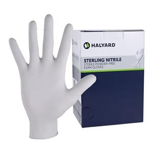 Sterling Nitrile Exam Gloves Small Gray Sterile, 4 BX/CA