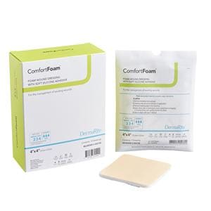 ComfortFoam PU Fm Wound Dressing 4x4 Strl Sqr Slcn Adh Wtrprf Slf Adh