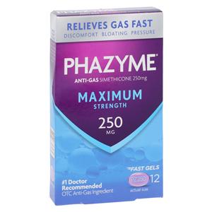 Phazyme Gas Relief Softgel 250mg 12/Bx