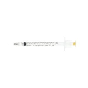 VanishPoint Insulin Syringe 30gx3/16" 0.5mL Safety Device No Dead Space 100/Bx, 8 BX/CA