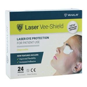 Eye Shield Laser Safety Vee-Shield White 24/Bx