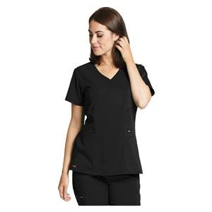 Greys Anatomy Stretch Scrub Top V-Neck 3 Pockets 3X Large Black Womens Ea