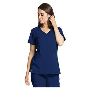 Greys Anatomy Stretch Scrub Top V-Neck 3 Pockets 3X Large Indigo Womens Ea