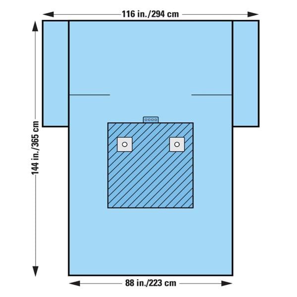 116x88x144" Sterile Bilateral Limb Drape