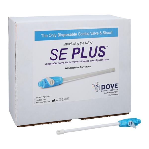 DOVE SE Plus Saliva Ejector Tips Blue / White 100/Bg